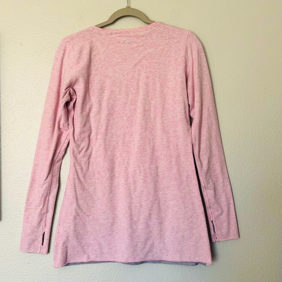 Lululemon Every Yogi Long Sleeve Pink Gray Top Size - Picture 12 of 12